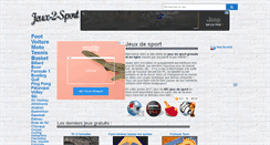 Desktop Screenshot of jeux-2-sport.com